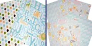 Lot #42 Animal Crackers & Studio Calico 6 Sheets Cardstock 12" x 12" Paper
