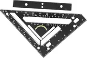HOMSFOU Sturdy Measuring Ruler Set Rafter Square Acrylic Triangle Ruler for Engineers Carpenters
