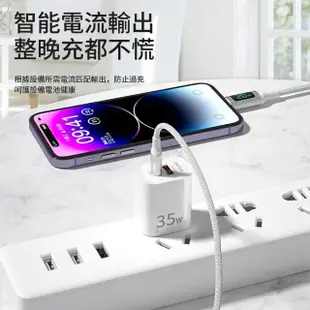 【AIVK】35W GaN氮化鎵 雙孔充電器 USB-A/Type-C 旅行充電器 PD快充 充電頭(支援筆電/iPhone/三星)