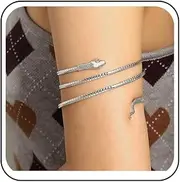 [Xduargs] Punk Snake Bracelet Vintage Snake Upper Arm Cuff Punk Swirl Snake Band Armlets Bangle Bracelet Gothic Serpent Snake Arm Cuff Bracelet Cool Snake Arm Cuff Bracelet Jewelry for Women（Gold）