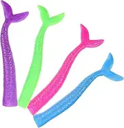 Finger Mermaid Puppet Set 4pcs Mermaid Tail Hand Toys for Toddlers Boys and Girls Storytime Parties Random Color