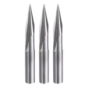 3pcs CNC V Bit 20 Degree 15/64" Shank 0.4mm Tip Engraving V Bit Chamfer End Mill
