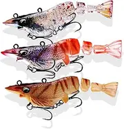 Multi Jointed Fishing Lure for bass and Predatory Fishs Lures Freshwater Fish Kits Bait Realistic Crayfish Bait with 3D Bionic Eyeslifelike Sinking Fishing Lure