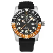 Zeno Men's Airplane Diver GMT Black Dial Black Strap Automatic 6349GMT-3-A15