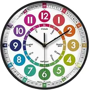 Educational Learn to Tell Time Clock | Battery Operated Analog Clock | Teaching Clocks for Kids, Teaching Clock for Children, Analog Telling Time Clock for Kids, Educational Clock