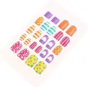 MERRYHAPY 2 Boxes Set Artificial Fingernails French Fake Nails Short False Nail Artificial False Nail Tips Short Square False Nails Nail Stickers Press Nails Nails Nail Sticky Tabs