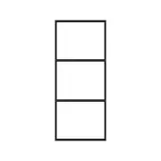 Rolltrak 2134 x 914 x 40mm Clear Knockdown Steel And Glass Barn Door