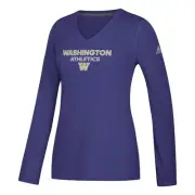 Washington Huskies Adidas Women's Purple Athletics Climalite Long T-Shirt