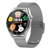 HDT3 PRO Bluetooth Smart Talking Watch Blood Pressure Measurement Blood Oxygen Dynamic Heart Rate Sleep Monitoring Multi-Sport Mode - silver steel belt