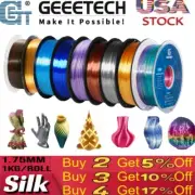 Geeetech 3D Printer Filament Silk PLA 1.75mm 1KG/Roll Multicolor Shiny PLA US