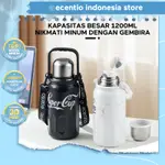 TERMOS ECENTIO THERMOS HOT WATER 24H 1200ML 304ML 不銹鋼飲水瓶不倒翁便