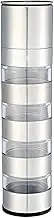 Travel Seasoning Containers - Kitchen Salt Pepper Mill | 4-in-1 Portable Salt and Pepper Container Set for Outdoor Cooking Camping Traveling