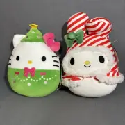 New Squishmallow 8in Sanrio Hello Kitty My Melody Set Plush Christmas Holiday