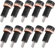10pcs 4mm Banana Jack Socket Mount Binding Post Connector Panel Adapater for Electronics Instruments (Black)