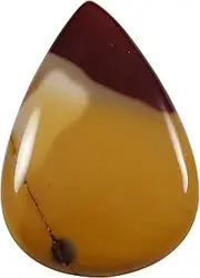 [Goyal Exports] Red Mookaite Jasper Pear Cabochon Natural Loose Gemstone 21.6cts QC45, Loose Gemstone, Red Mookaite Jasper