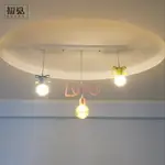韓式個性創意可愛餐廳吊燈吧臺咖啡廳兒童房臥室餐廳三頭INS燈具