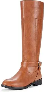 [JEOSSY] Women's 50 Knee High Riding Boots Metal Buckle Calf Boot