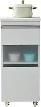 JK Plan REFKC0005WH Slim Kitchen Cabinet Width 15.7 x Height 35.4 x Depth 15.7 inches (40 x 90 x 40 cm) Drawer Compact with Wheels