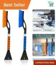 Reliable 27'' Snow Brush and Ice Scraper Combo - Scratch-Proof Winter Tool