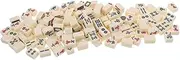 ibasenice Versatile Mini Mahjong Set 22mm White Travel-Friendly for Family Fun Entertainment Go