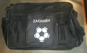 NEW Soccer Bag Personalized with Zachary Black White