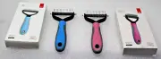 LOT 2 Pet Grooming Tool 2 Sided Undercoat Rake Safe Dematting Comb Brush CAT&DOG