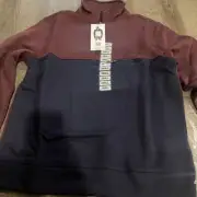 Nautica Men's Mock Neck Knit Active Quarter Zip Pullover Sweater SMALL