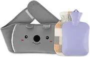 Hot Water Bag 1 Set of hot Water Bottle Bag with Plush Waist Cover for Pain Relief in Winter Warm Waist Bag Stomach and Abdomen Warm Belt Long Hot Water Bag (Size : B Bottle)