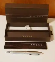 NOS CROSS Mechanical Pencil Box paperwork Chrome matte finish