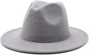 [HEYDHSDC] Man Wide Brim Panama Style Jazz Hat Wool Felt Fedora Hats for Women