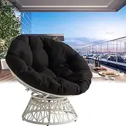 Papasan Cushion Covers Only, Outdoor Cushion Waterproof Slipcover for Papasan Chair Cushion, Easy to Clean Internally Fixed Removable Zippered Papasan Cushion Cover (E 90x90cm)