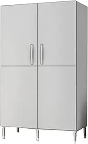 Portable Closet Wardrobe Durable Clothes Storage Organiser Foldable Washable Canvas Wardrobe with Hanging Rod for Clothes, Bags, Shoes