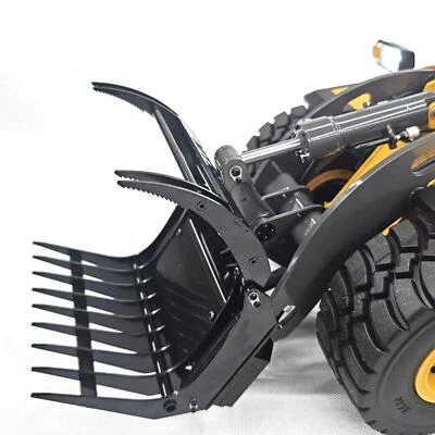 Metal Root Rake Grapple Attachment for MTM 1/14 RC Hydraulic Loader WA480 E260L