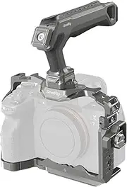 SMALLRIG Cage Kit for Sony Alpha 7R V/Alpha 7 IV/Alpha 7S III, HawkLock Quick Release Advanced Camera Cage with Top Handle, Cable Clamp for HDMI - 4538
