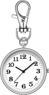 [Generic] Keychain Watch | Round Clip-On Backpack Watch | Keychain Pocket Watch | Stylish Exquisite Clip Watch Bag Charm for Families, Friends, Lovers On Holidays