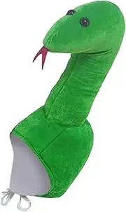 Plush Snake Cosplay Hat, Holiday Snake Dress-Up Hat, Snake Theme Holiday Hat, Year Of The Snake Costume, Adjustable Plush Snake Hat, Kids Snake Hat for New Year, Chinese New Year Costume Hat