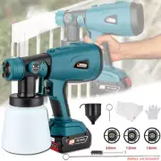 800ML Electric Spray Gun for Boasch 18V Li-ion Battery Cordless Paint Sprayer US