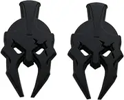 2Pcs Custom Gladiator Emblems Car Badge Left Right Side Sticker Compatible with Jeep Wrangler JL JK Gladiator Universal Car Vehicle, Truck, Motorcycle (Matte Black)