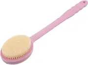 DEARMAMY Shower Back Brush with Long Handle Non-slip Plastic Handle Back Scrubber Back Brush for Shower Men Women Shower Brush Back Scrubbers for Use in Shower Pink