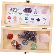 HOMOCONO 1 Set Natural Crystal Specimen Box Raw Chakra Quartz Stones Unique Beautification Minerals for Geology Classrooms Field Testing Labs Home Decor