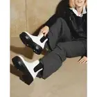 NWT Dr. Martens 2976 Smooth Leather Platform Chelsea Boots White Women's Size 6