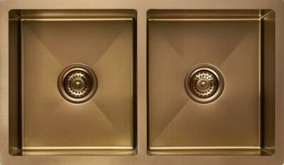 Stainless Steel Copper Kitchen Sink 304 Undermount/Topmount Double Bowl