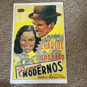 Fiempos Modernos Charlie Chaplin Charlotte Goddard￼ Poster 11 x 17 (233)