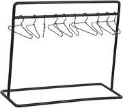 Kisangel 1 Set Mini Hanger Doll Accessories Miniature Rack Dollhouse Miniatures Garment Doll Clothes Doll Closet Dolls Fashion Doll Doll and Doll Coat Hangers Iron Black