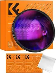 K&F Concept 58mm Linear Mirage Pentaprism Lens Effect Filter, Optical Glass Multi Refracting Images for Camera Creative Photogaphy/Portrait