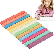 Colored Chalkboard Chalk, Colorful Dustless Chalkboard Chalk, 12 Colors Art Tool Drawing Supplies, Chalks Set with Clear Box, Ideal for Children and Classroom Activities