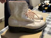 Doc Martens 1460 Pascal Pink White Tie Dye Suede Lace Up Boots Size 8 New In Box