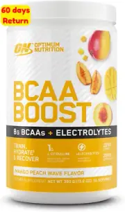 BCAA BOOST 8G BCAA + Electrolytes Powder, Mango Peach Flavor, 390G, 30 Servings