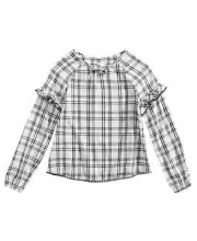 Epic Threads Big Kid Girls Plaid Top Size XL Color Holiday Ivory