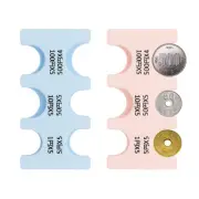 2Pcs Japanese Coin Holder,JPY Coin Organiser Hard Case Storage, Pink,Sky Blue
